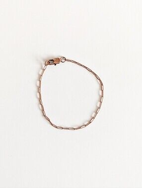 Dainty Paperclip Bracelet - Copper-plated